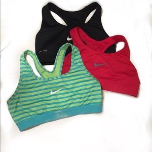 Set of 3 Nike Sports Bra’s